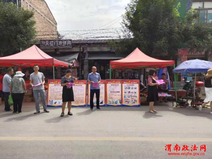蒲城县苏坊镇迎国庆70周年广泛开展反邪教宣传(图)
