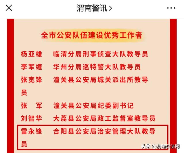 【典型引领】雷永锋：忠诚履职洒热血 砥砺奋进勇当先