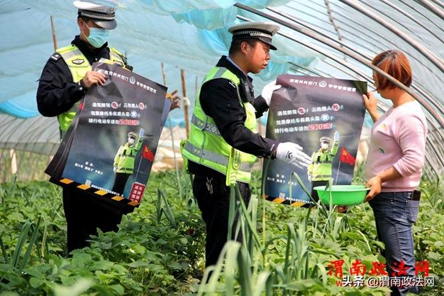 临渭交警:交安宣传进大棚(组图)