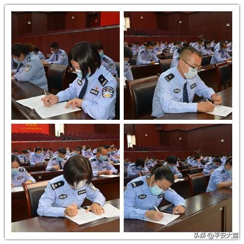 大荔县公安局组织开展全警实战大练兵第一次理论考试（组图）