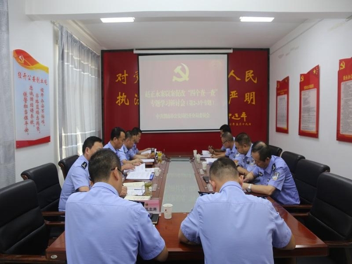 渭南市公安局经开分局党委召开以案促改“四个查一查”专题学习研讨会