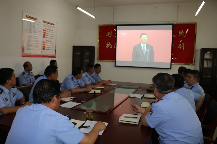 高新交警大队组织学习习近平总书记重要训词精神
