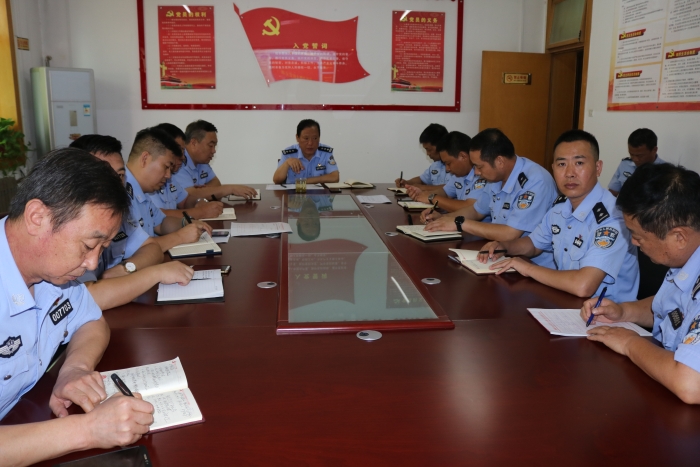 高新交警大队组织学习习近平总书记重要训词精神