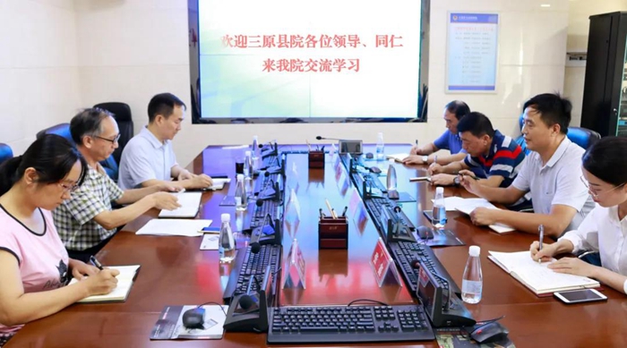 9月10日，三原县人民检察院到大荔县人民检察院交流学习检察工作。