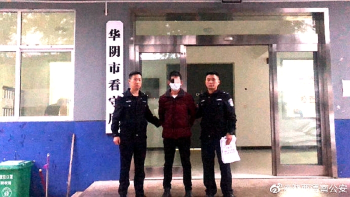 近日，华阴公安桃下派出所民警将醉酒行窃的杨某抓获。