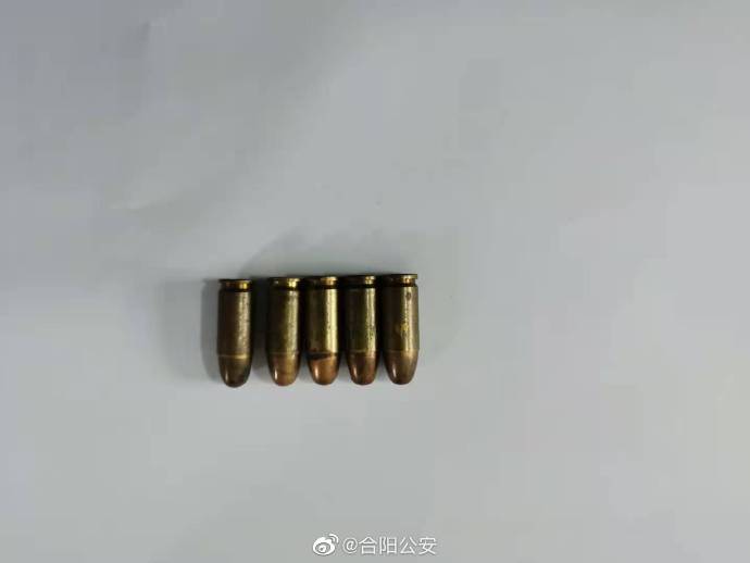近日，合阳公安南蔡派出所民警存获村民上交的5发子弹。