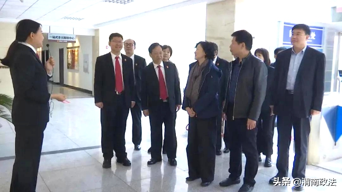 3月3日，省法院党组成员、副院长谭爱华，渭南市法院党组书记、院长李永强一行来韩调研指导韩城市平安建设工作。
