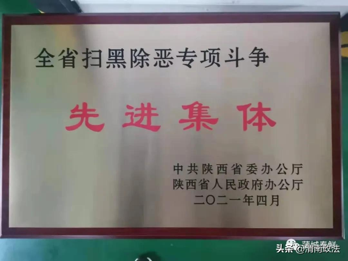 挥剑扫阴霾 忠诚守平安 ——写在蒲城县公安局荣获全省扫黑除恶专项斗争先进集体荣誉之际