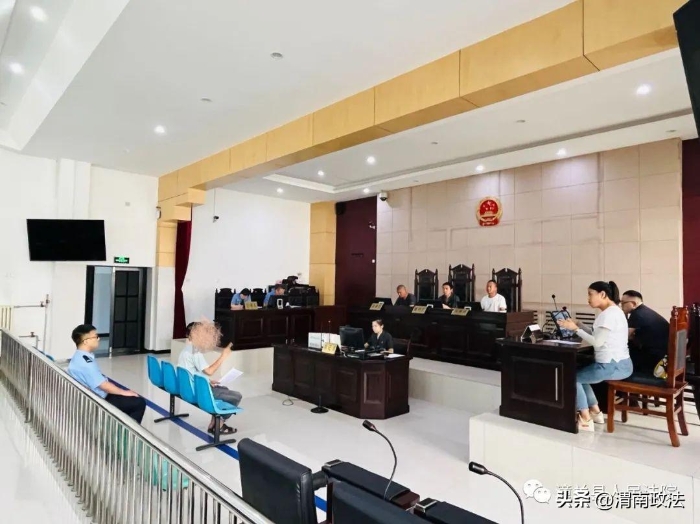 潼关法院审理一件聋哑人诈骗案。
