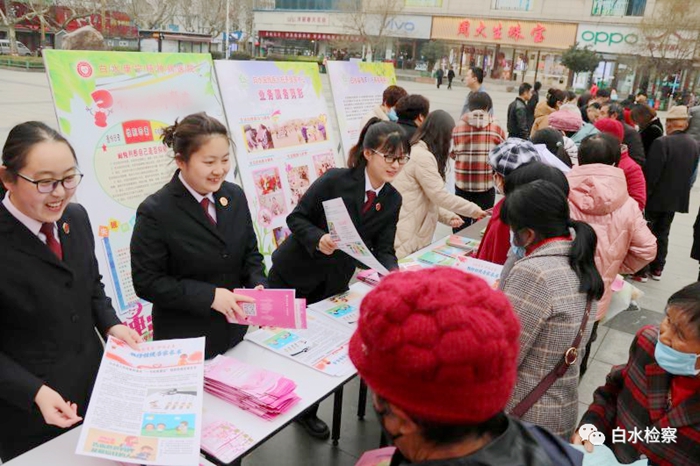白水县人民检察院联合县妇女联合会开展普法宣传活动.