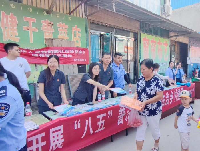 富平法院淡村法庭联合多个单位前往淡村街道开展“普法宣传进集市 法律服务零距离”主题普法宣传活动。