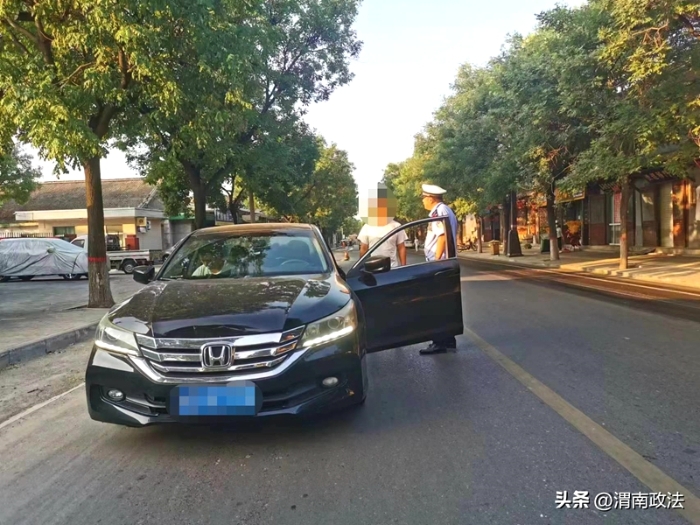 韩城公安交警查获一起隔夜酒驾违法行为。