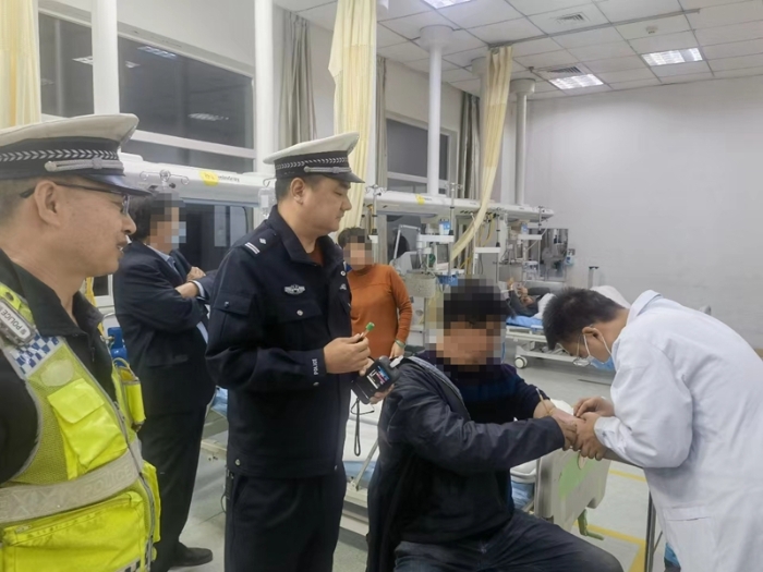 韩城公安交警查处一起醉驾违法行为。