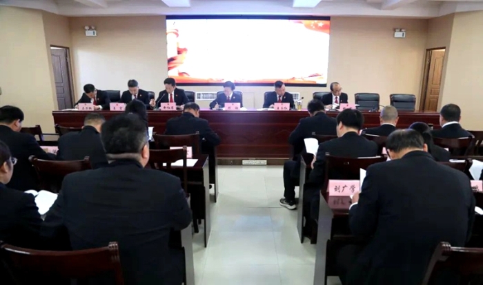 合阳法院召开诉源治理工作推进会。