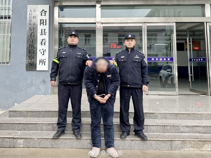 合阳警方抓获诈骗嫌疑人。