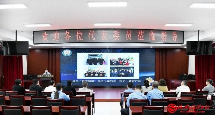 4月29日，渭南市人民检察院开展了“代表委员话数字检察”开放日活动。记者 许艾学 摄