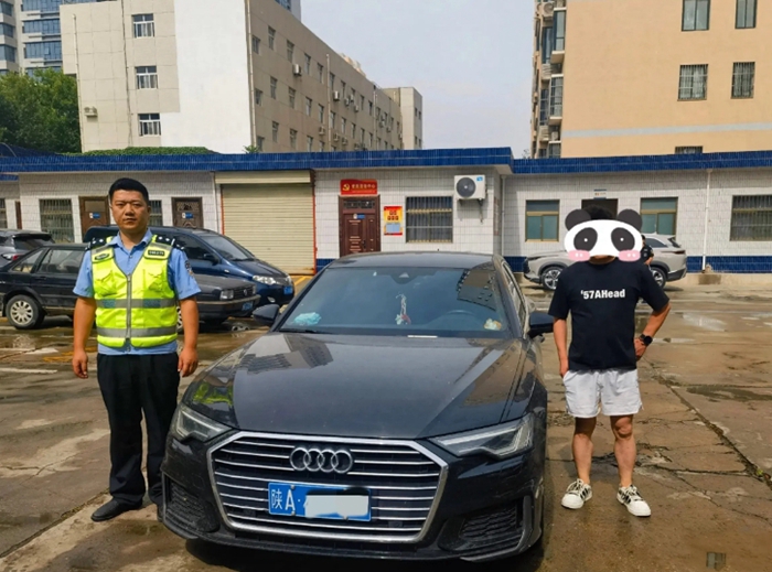 华阴公安查获“酒司机”。