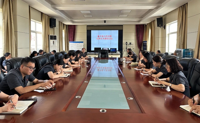 富平县人民法院召开信息化应用专题培训会。
