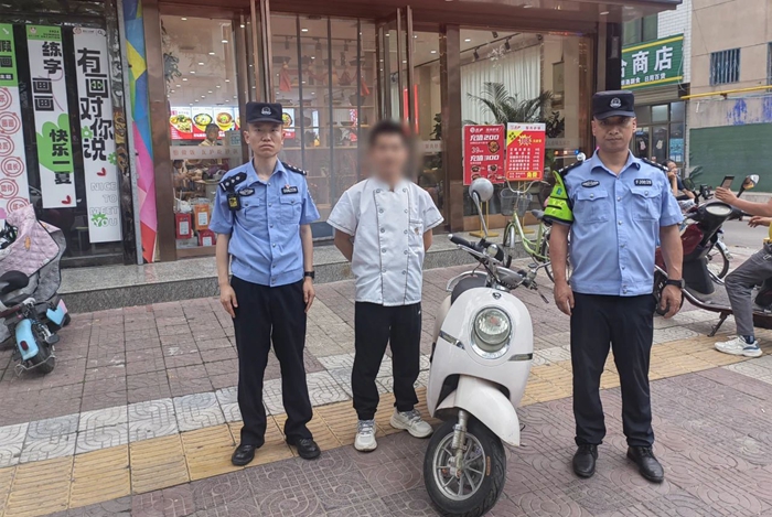 合阳民警助力找回丢失电动车。
