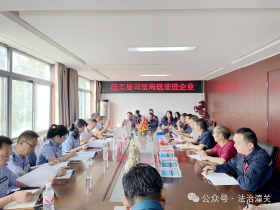 潼关县司法局开展“律师助企·健康发展”法治体检活动.