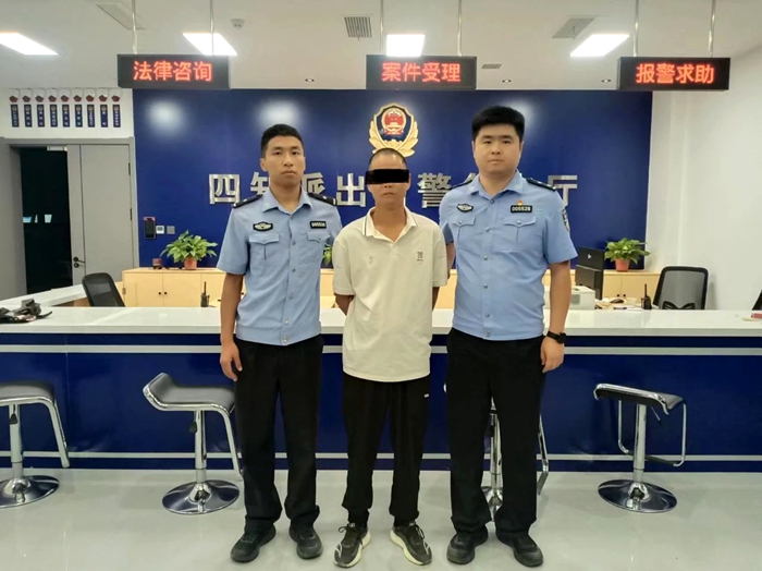 潼关公安成功抓获一名网上在逃人员。