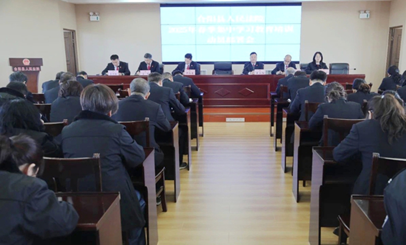 合阳法院召开春季集中教育培训活动动员部署会。