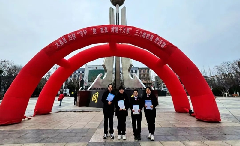 大荔法院积极参与县妇联主办的“三八”维权宣传活动。