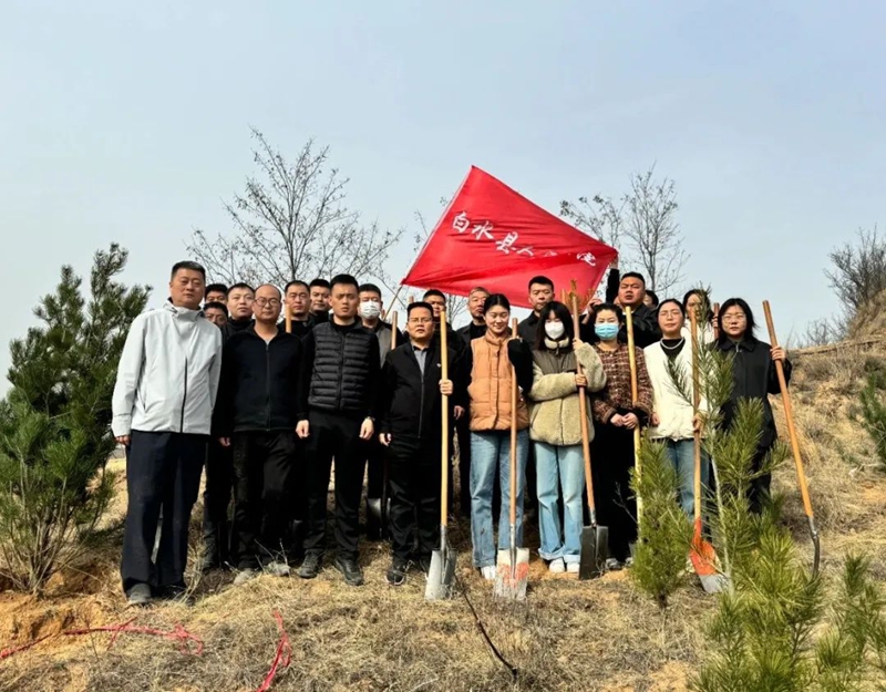 白水法院开展“法护青绿 共植未来”主题植树活动。