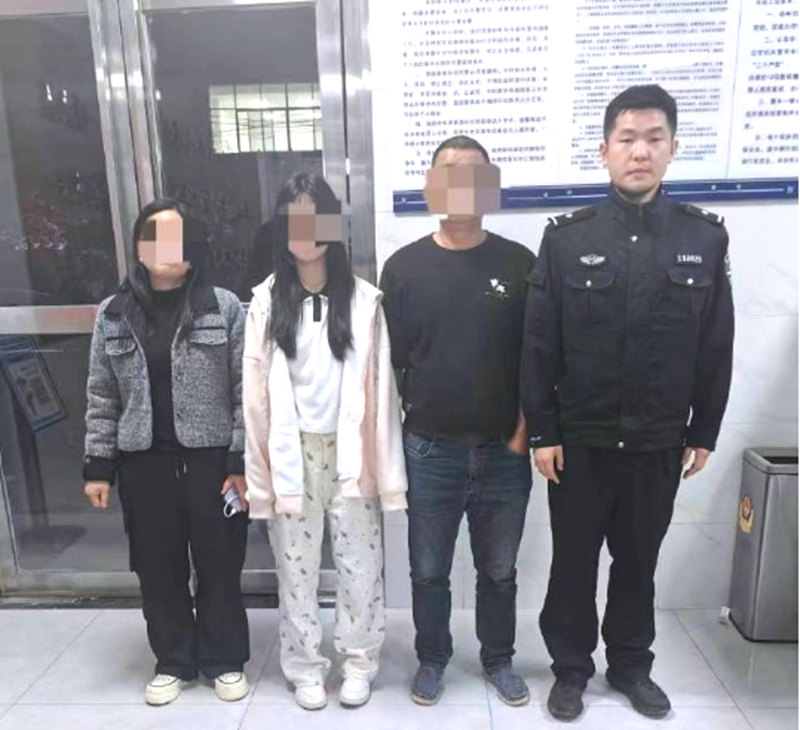 富平警民联动寻回出走学生。