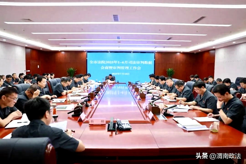 渭南中院召开全市法院2025年1-6月司法审判数据会商会暨审判管理工作会。