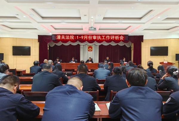 潼关法院召开1-9月份审执质效评析会。