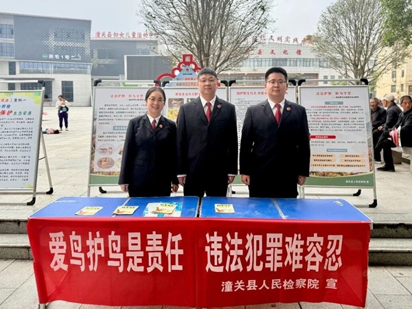 潼关县人民检察院开展野生鸟类保护专题宣传活动。