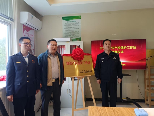 白水县公安局知识产权保护工作站揭牌成立。