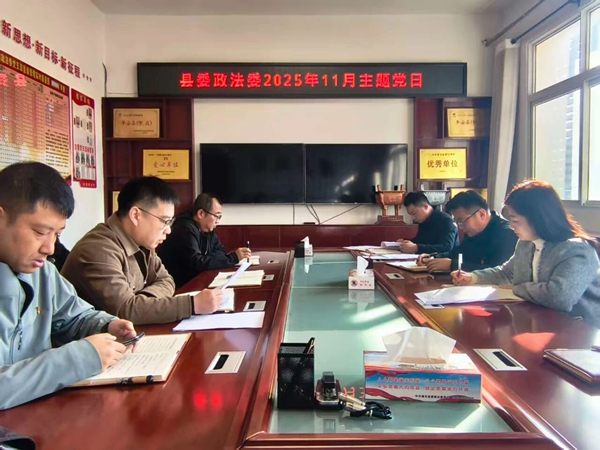 7 潼关县委政法委开展11月主题党日活动。