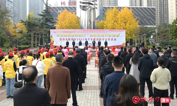 11月11日，临渭区开展以“共建平安临渭 共享美好生活”为主题的平安建设集中宣传活动。记者 杨大君 摄