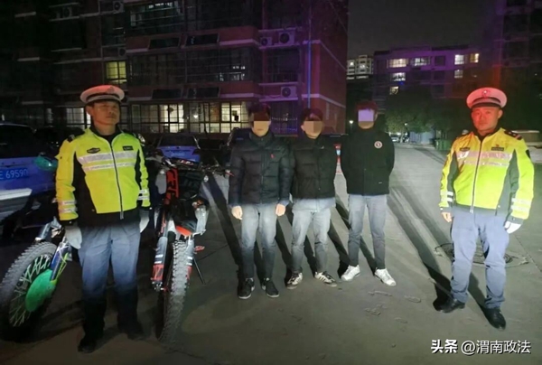合阳交警严查“炸街摩托”，守护夜间安宁。