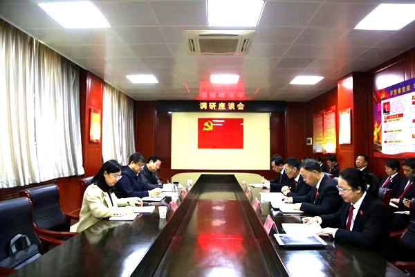 渭南中院党组书记、代院长赵进轩深入华阴市法院调研。