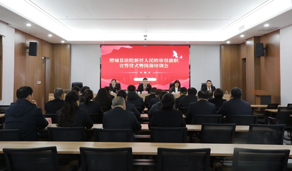 澄城法院召开新任人民陪审员就职宣誓仪式暨岗前培训会。