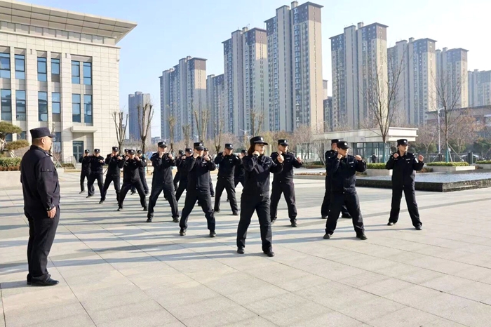 陕西高院法警总队对渭南法院警务安全暨实战实训工作进行督导检查。