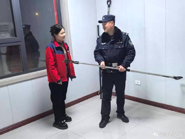 韩城公安昝村派出所开展安全检查。