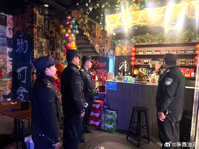 合阳公安金水派出所开展消防安全检查。