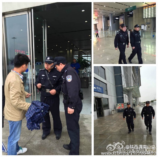 渭南临渭公安环北派出所加大巡逻力度，加强渭南火车北站周边的安保执勤工作。